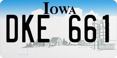 IA license plate DKE661