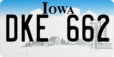 IA license plate DKE662