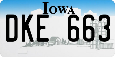 IA license plate DKE663