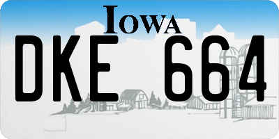 IA license plate DKE664