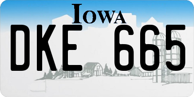 IA license plate DKE665