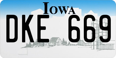 IA license plate DKE669