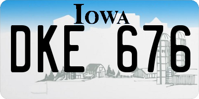 IA license plate DKE676
