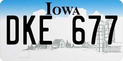 IA license plate DKE677