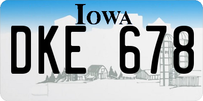 IA license plate DKE678