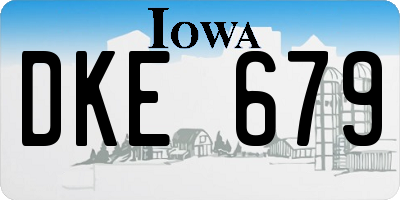 IA license plate DKE679