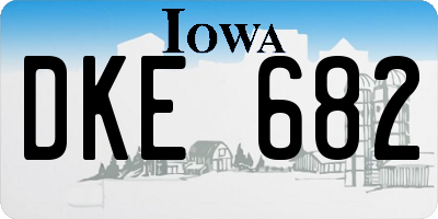 IA license plate DKE682