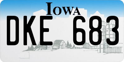 IA license plate DKE683