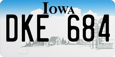 IA license plate DKE684