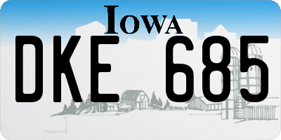 IA license plate DKE685