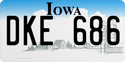 IA license plate DKE686