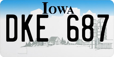 IA license plate DKE687