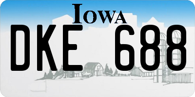 IA license plate DKE688