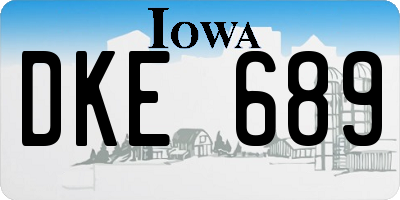 IA license plate DKE689