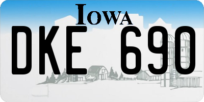 IA license plate DKE690
