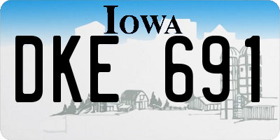 IA license plate DKE691