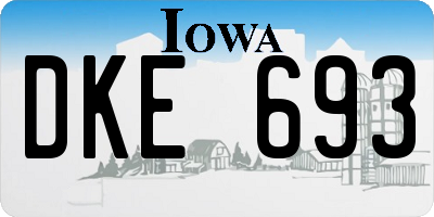 IA license plate DKE693