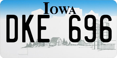 IA license plate DKE696