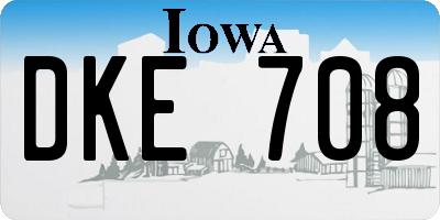 IA license plate DKE708