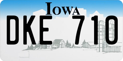 IA license plate DKE710