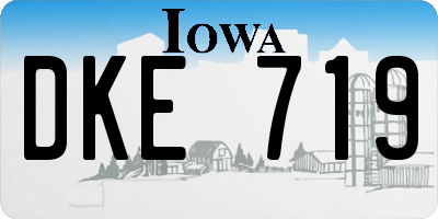 IA license plate DKE719