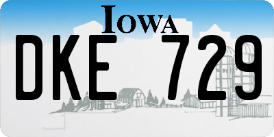 IA license plate DKE729