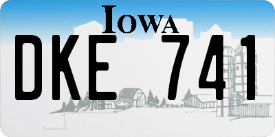 IA license plate DKE741