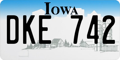 IA license plate DKE742