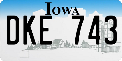 IA license plate DKE743