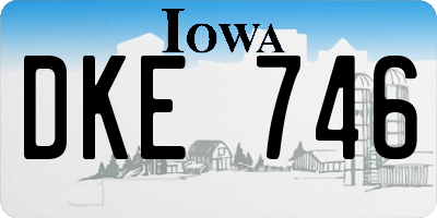 IA license plate DKE746