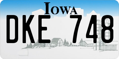 IA license plate DKE748