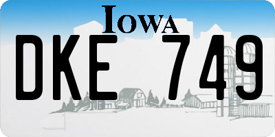 IA license plate DKE749