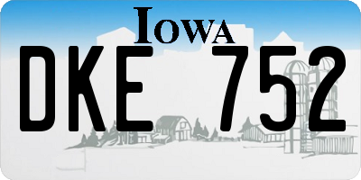 IA license plate DKE752