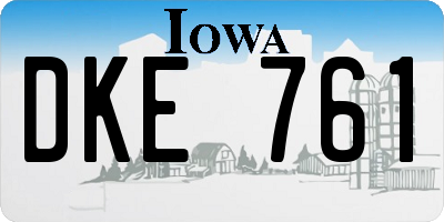 IA license plate DKE761