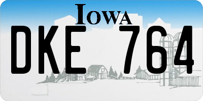 IA license plate DKE764