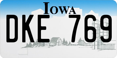 IA license plate DKE769