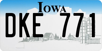 IA license plate DKE771
