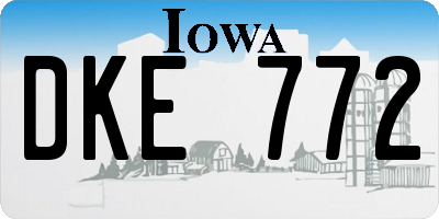 IA license plate DKE772