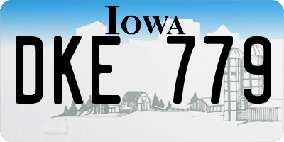 IA license plate DKE779