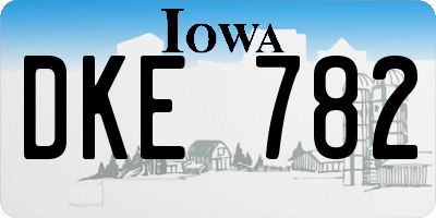 IA license plate DKE782