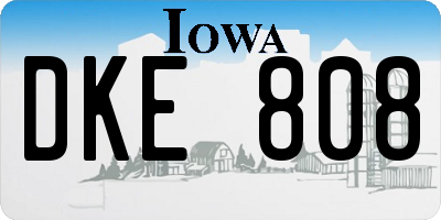 IA license plate DKE808