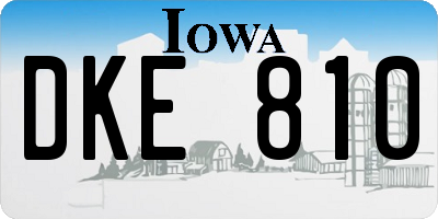 IA license plate DKE810
