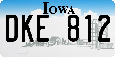 IA license plate DKE812