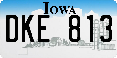 IA license plate DKE813