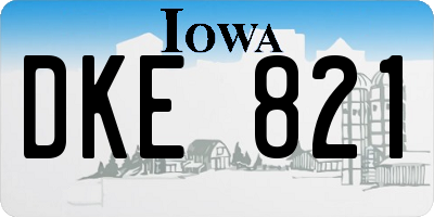 IA license plate DKE821