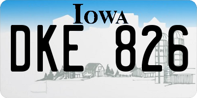 IA license plate DKE826