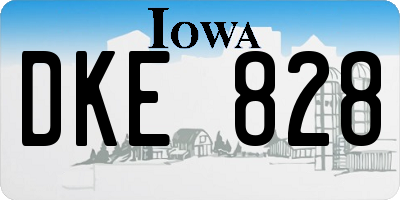 IA license plate DKE828