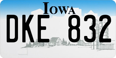 IA license plate DKE832