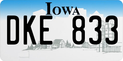 IA license plate DKE833