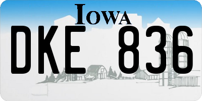 IA license plate DKE836
